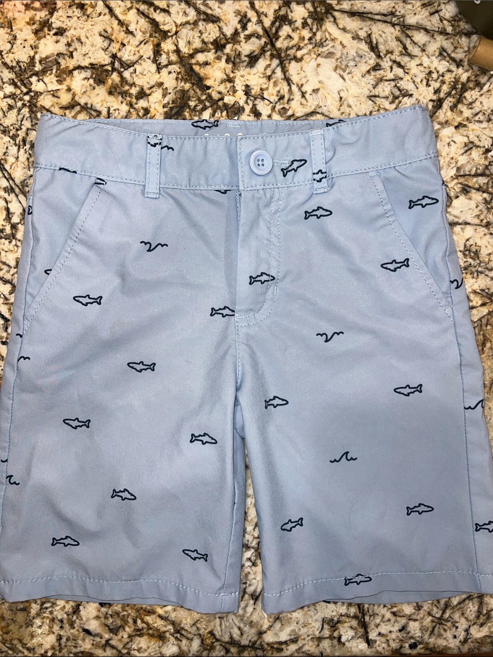 Cat & Jack Light Blue Shark-Print Boys' Shorts